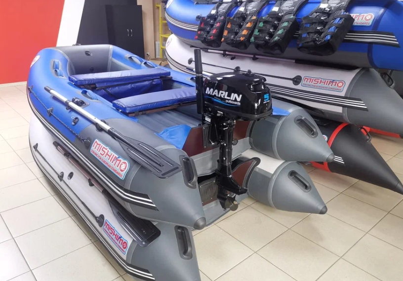 КОМПЛЕКТ ЛОДКА MISHIMO LITE 315 + МОТОР 5л.с в Черкесске