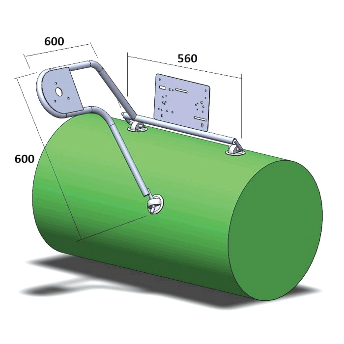 Стойка рулевая с креплением на баллон надувной лодки 25мм в Черкесске