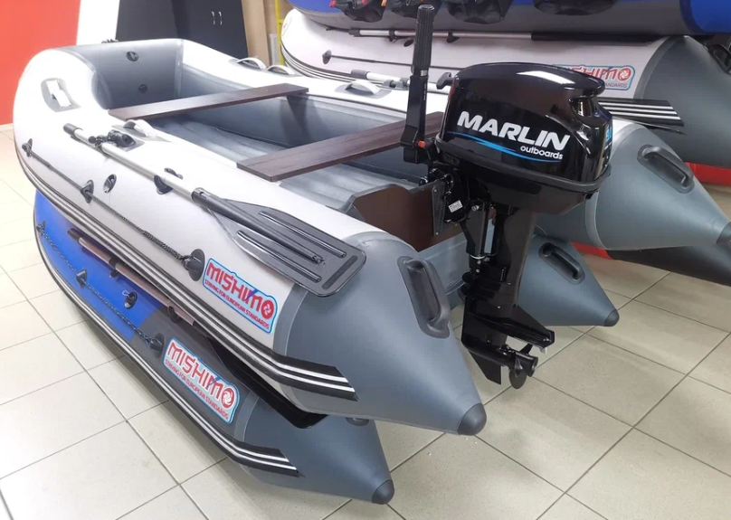 КОМПЛЕКТ ЛОДКА MISHIMO LITE 350 + МОТОР 9,8 Л.С. в Черкесске
