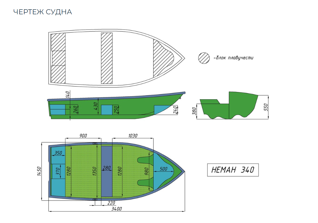 Стеклопластиковая лодка Neman-340 (тримаран) в Черкесске