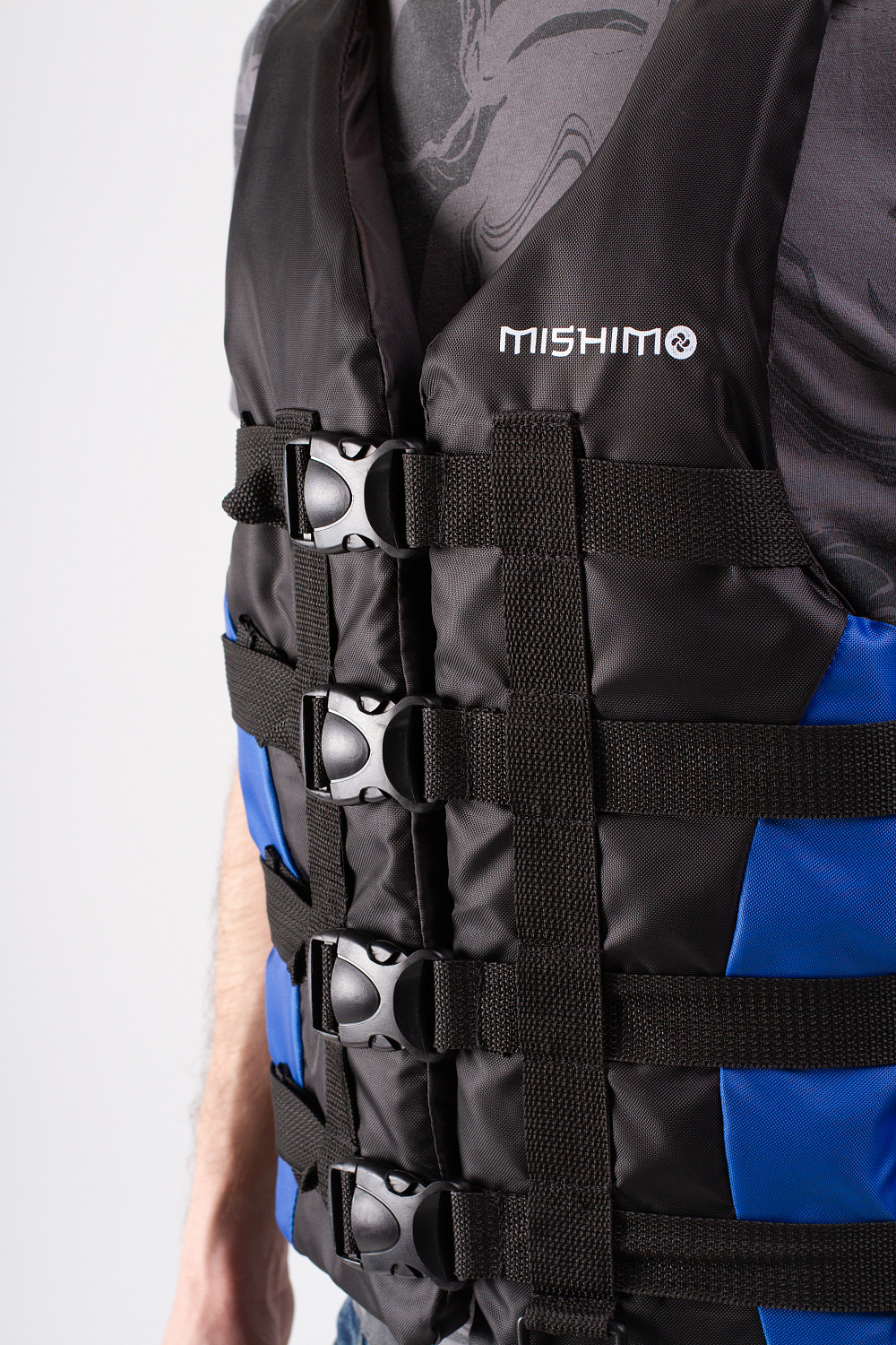 Жилет спасательный MISHIMO PRO Премиум качества Черно-синий в Черкесске