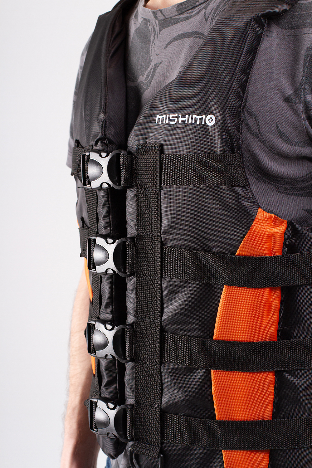 Жилет спасательный MISHIMO PRO Премиум качества Черно-оранжевый в Черкесске